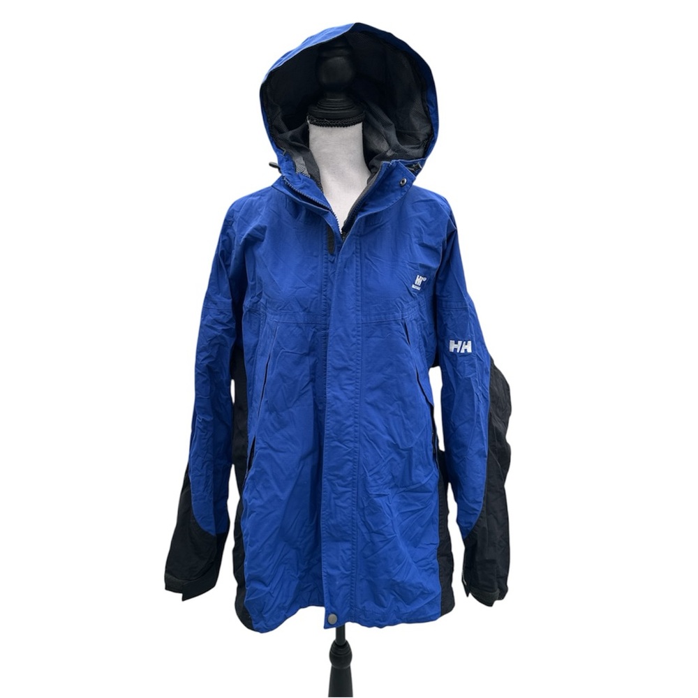 Helly Hansen Rain Jacket Hood Sz L Utility Gorpcore Boat Sailing Marine Light